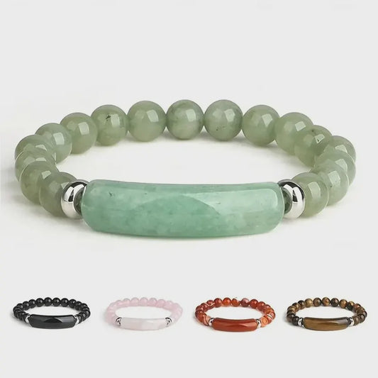 Handgemaakte Edelsteen Armband met Turquoise & Malachiet - Energie & Yoga
