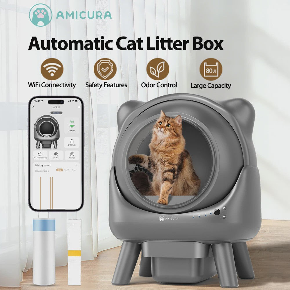 Automatische Kattenbak X1 Zelfreinigend met App Bediening & 10-Laags Veiligheidssysteem