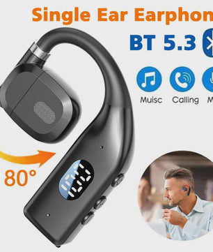 Draadloze Air Conduction Oordopjes met Bluetooth 5.3, LED Display & Noise Cancelling