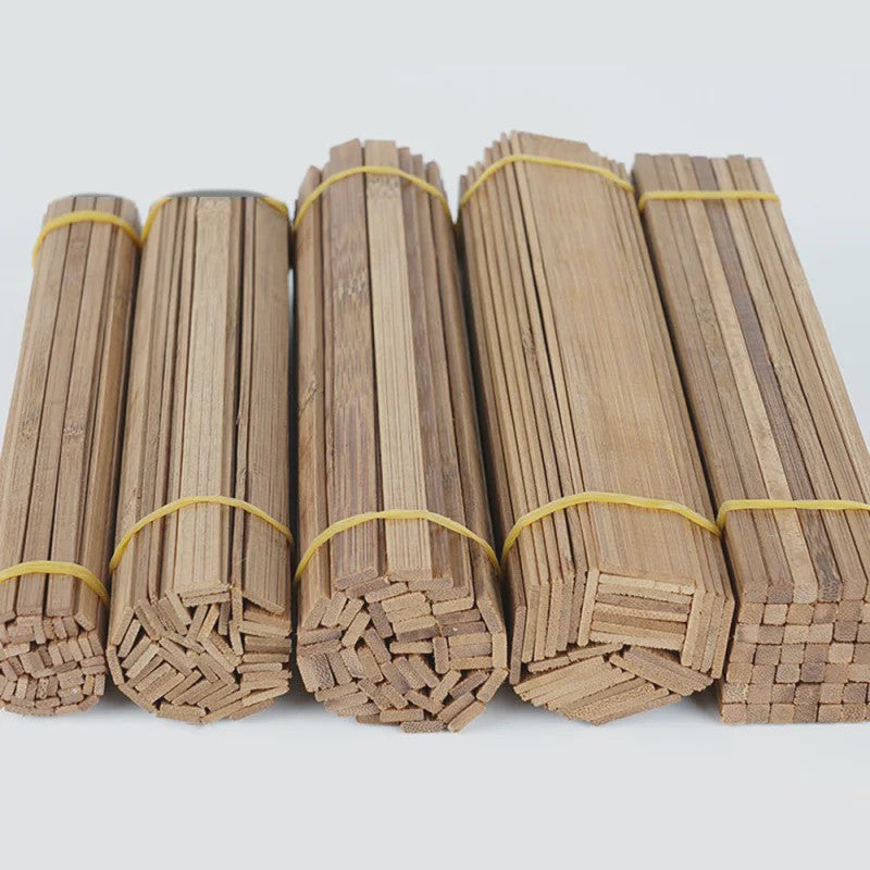 Bamboe Houten Stokjes - DIY Bouwmodel Materiaal voor Ambachten, Meubels en Lantaarns