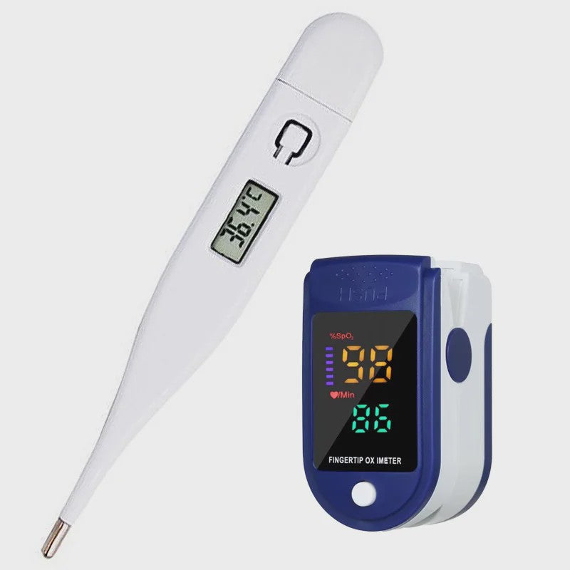 Digitale Medische Thermometer & Vinger Pulse Oximeter - Betrouwbare Lichaamstemperatuur & Zuurstofmeting
