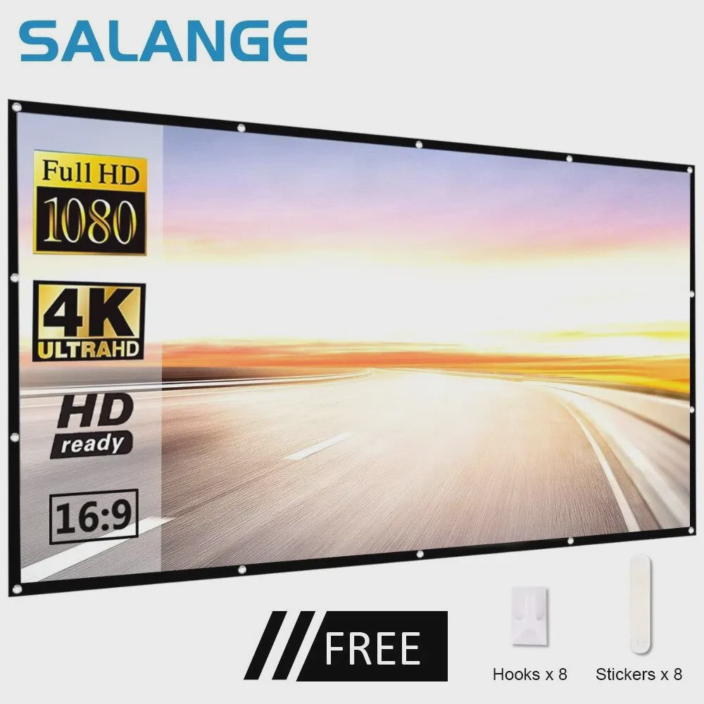Opvouwbaar Projectorscherm 60-150 Inch 16:9 Full HD 4K Buiten & Binnen