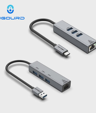 USB-C Docking Station met Gigabit Ethernet (1000Mbps) en 3x USB 3.0 Poorten | 100W PD