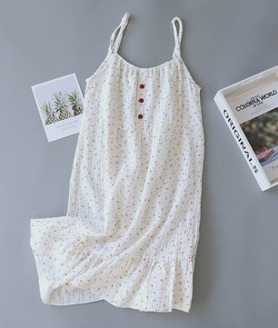 Zomer Pyjama Set Dames - Bloemendruk Nachtkleding met Knopen