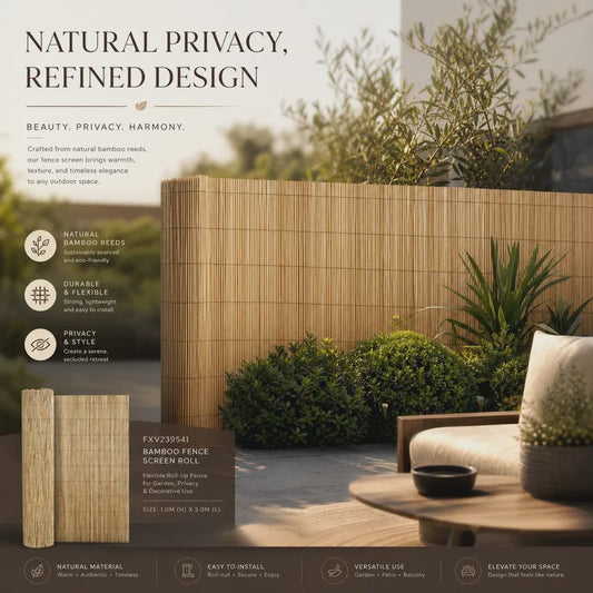 Natuurlijke Rietenschutting 100x1000cm - Privacy & Decoratie voor Tuin en Balkon