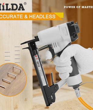 HILDA 8016 Pneumatische Nietmachine - Professionele Tacker voor Houtbewerking & Stoffering