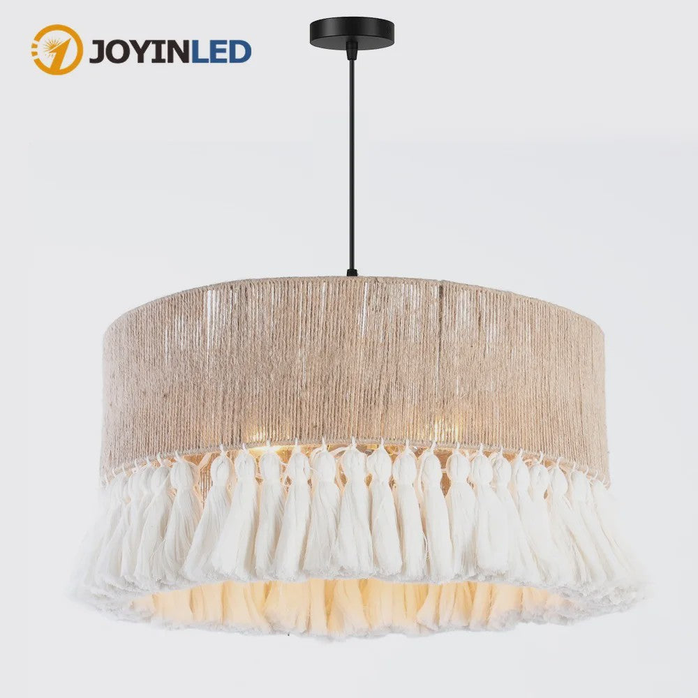 Handgemaakte Boho Hanglamp van Hennep Touw - 50cm - Scandinavische Stijl