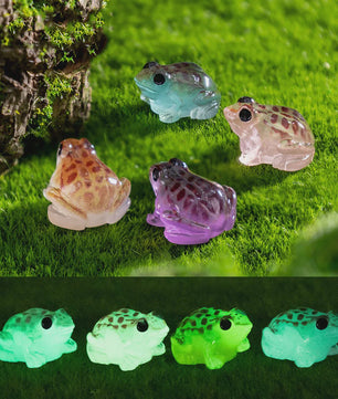 Set van 10 Lichtgevende Mini Kikkers - Glow in the Dark Figuurtjes voor Tuin & Terrarium