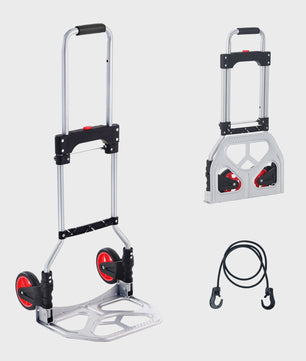 Opvouwbare Handkar met Telescoopsteel - 80kg Draagvermogen - Aluminium
