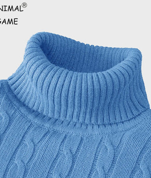 Heren Gebreide Coltrui - Slim Fit Pullover voor Herfst & Winter