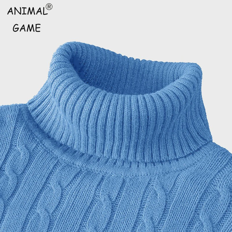 Heren Gebreide Coltrui - Slim Fit Pullover voor Herfst & Winter
