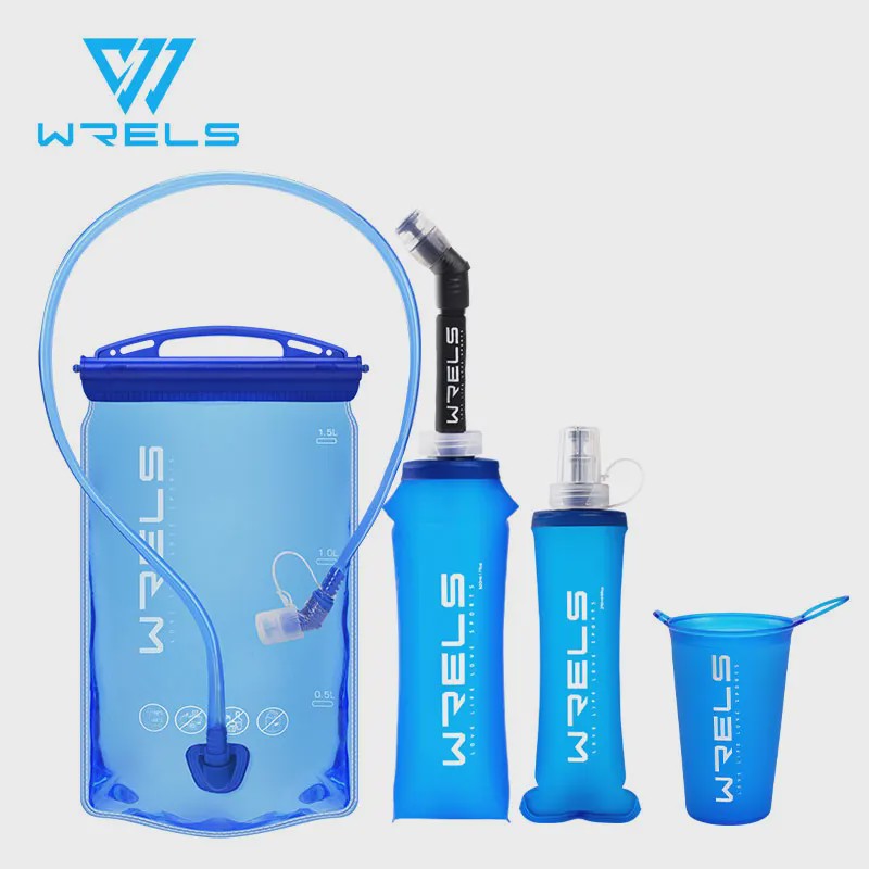 Opvouwbare Siliconen Waterfles 500ml met Rietje - BPA-vrij voor Sport & Reizen