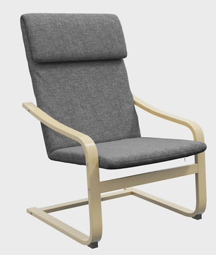 HOMCOM Living Room Armchair with cushion and Incurvated Armrests, Living Room fabric chair for bedroom, 65x79x98 cm, Grey