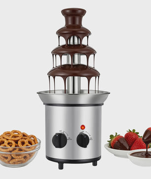 4-Laags Chocoladefontein Machine 1.8L - Perfect voor Feesten, Bruiloften & Verjaardagen