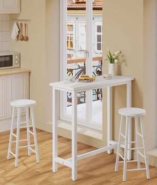 WOLTU Bartafel 100x40x100cm - Stijlvolle Bistro Cocktail Eettafel met Vintage Houtlook