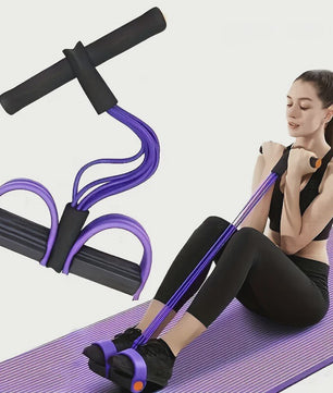 Multifunctionele Weerstandsband met 6 Tubes voor Fitness, Yoga en Buikspieroefeningen