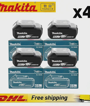 Makita 18V 6.0Ah Li-ion Accu BL1860 LXT - Krachtige Vervanging voor 18V Gereedschap