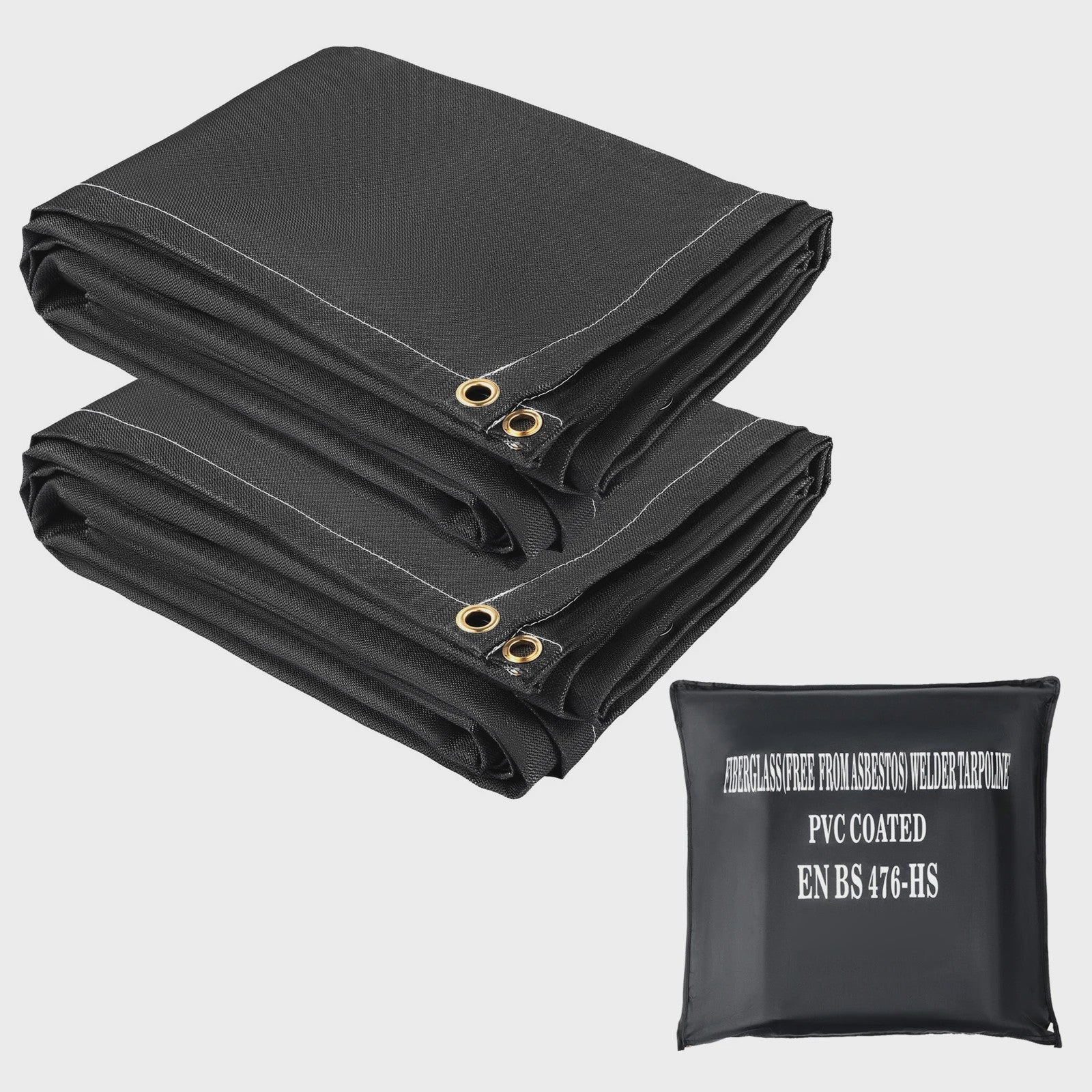 Set van 2 Branddekens - Lasdekens 8'x10' - Hittebestendig tot 1022°F / 550°C - Vlamdovend