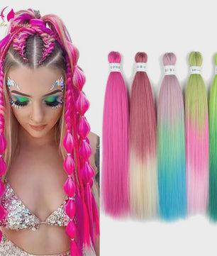 26 Inch Ombre Kleuren Vlechtsel Haar Synthetisch Pre-stretched Jumbo Braids Haar voor Cosplay & Pruiken
