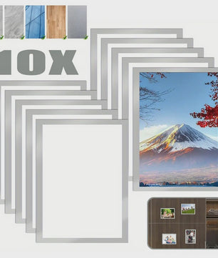 10x Zelfklevende Magnetische Fotolijsten A4 - Flexibel & Herpositioneerbaar