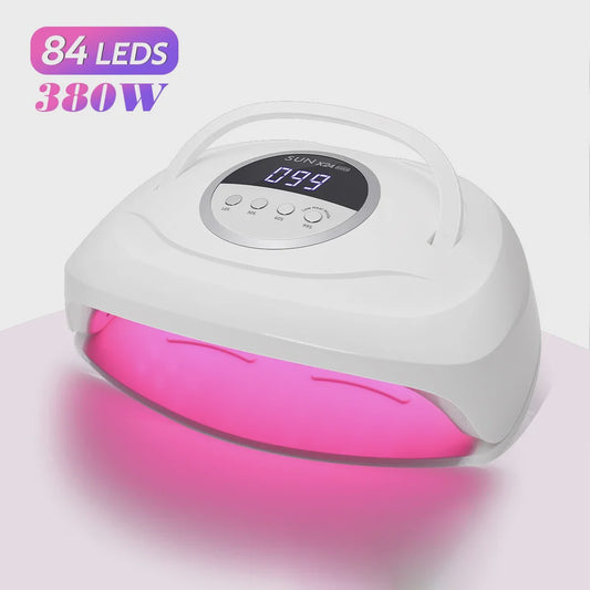 380W UV LED Nagel Lamp - 84 LEDs, Snellrogend & Automatische Sensor