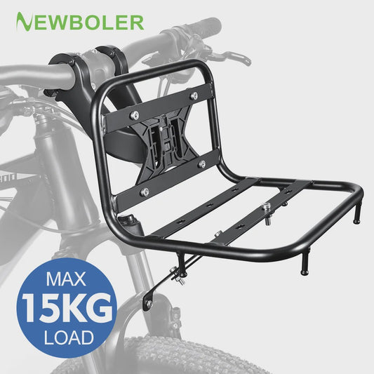 NEWBOLER Fiets Voordrager Bagagerek - Robuust IJzeren MTB Fiets Accessoire met 15kg Draagvermogen