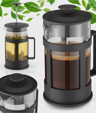 Glazen Koffie en Theepot met Infuser - 1 Liter - Hittebestendig - Modern Keukengerei