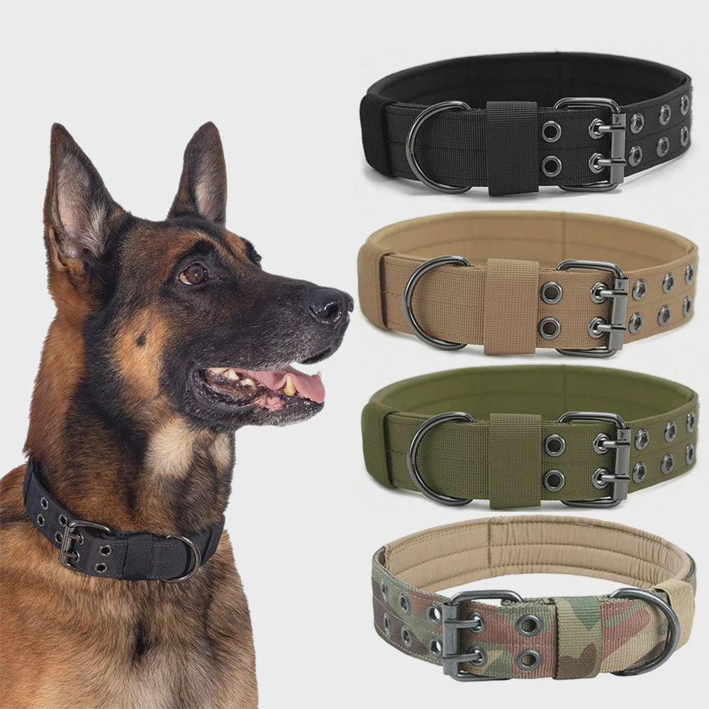 Tactische Hondenhalsband - Duurzaam Nylon Militaire Stijl voor Middelgrote tot Grote Honden