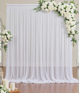 Witte Transparante Tule Gordijnen - Sfeervolle Decoratie voor Huis & Fotografie