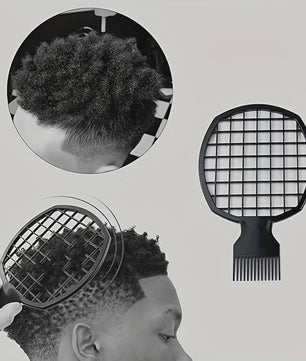 Afro Twist Haar Kam - Duurzame Grid Mesh Styling Tool voor Krullend en Kroeshaar