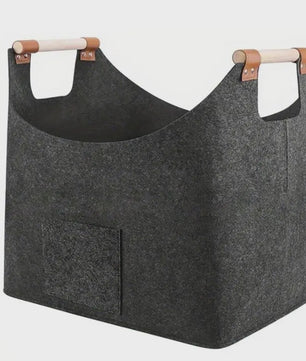 Stijlvolle Vilt Houtmand met Houten Handvatten - Opvouwbaar en Praktisch