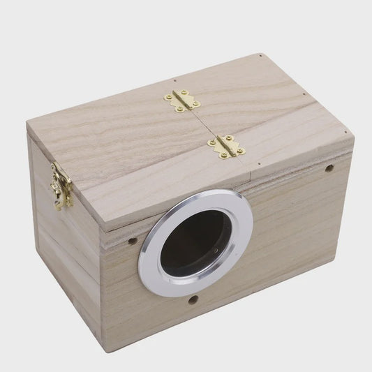 Houten Nestkast voor Parkieten en Kaketoes - Gemakkelijk Schoon te Maken Vogelhuisje