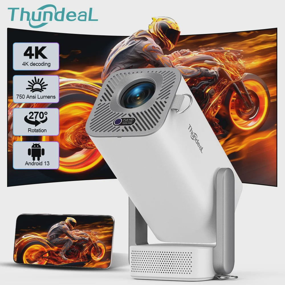 ThundeaL TD80Pro 4K Android Full HD Projector - Mini Beam met 1080P, 3D en WiFi