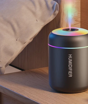 Compacte Mini Luchtbevochtiger 180ML met Aroma Diffuser, USB & Kleurrijke LED Verlichting voor Auto, Huis en Slaapkamer