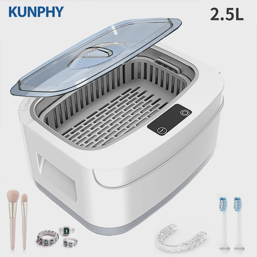 KUNPHY Ultrasone Reiniger 2.5L - Sieraden, Brillen, Gereedschap & Groenten Diep Reinigen
