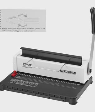 Handmatige Spiraalbindmachine voor Boeken - 34 Gaten, 120 Vel Capaciteit, Verstelbare Marge