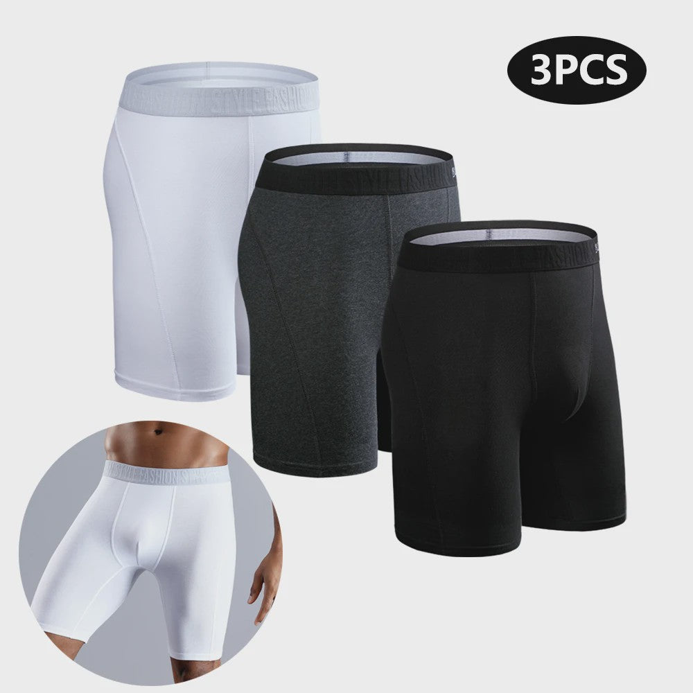 Set van 3 Heren Long Boxershorts - Comfortabel Katoen