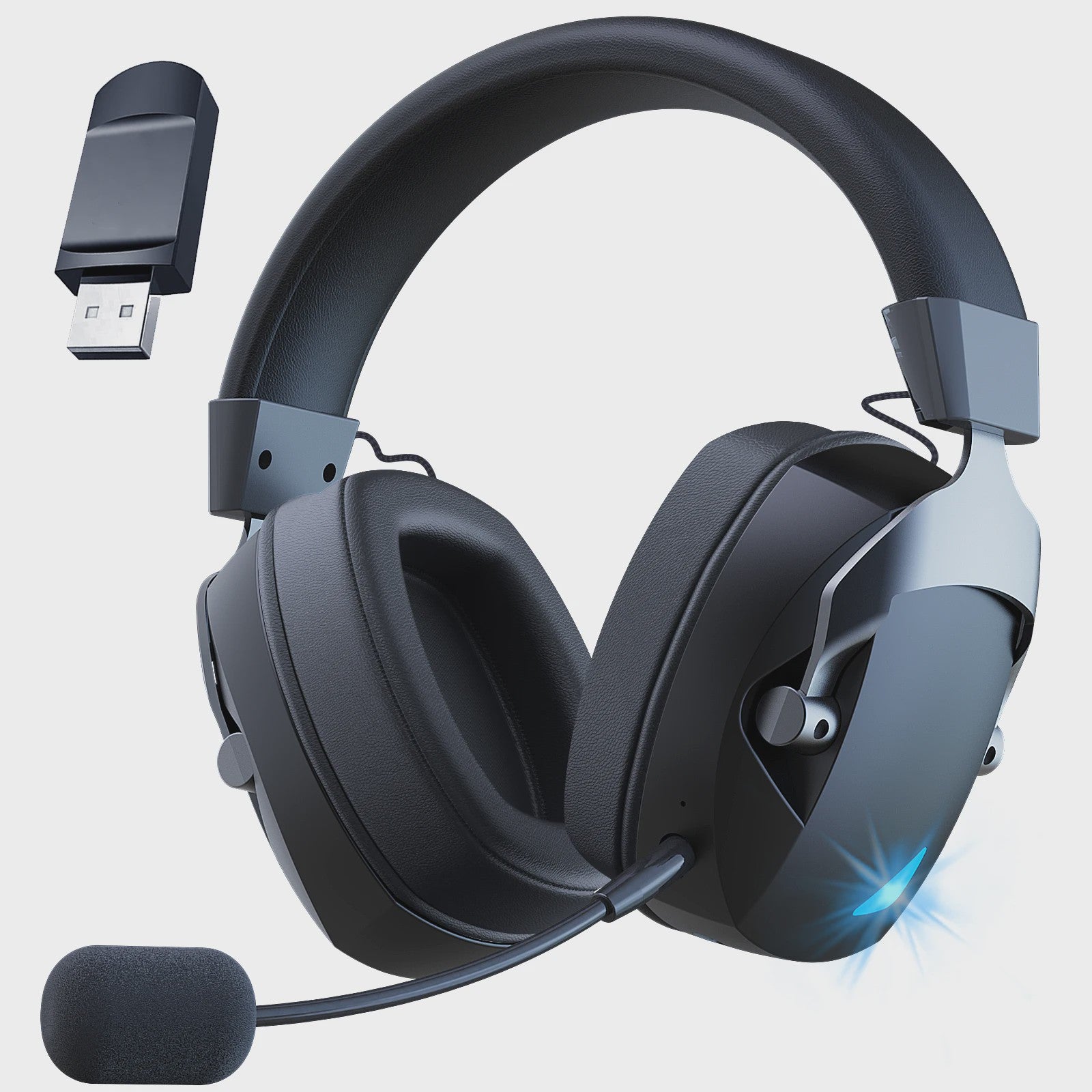 Draadloze Gaming Headset met Noise Cancelling Microfoon - 2.4G, Bluetooth & USB/3.5mm