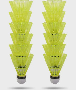 Nylon Badmintonshuttles - Set van 12 - Duurzaam & Stabiel voor Training