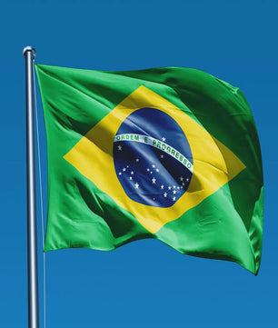 5x Braziliaanse Vlag 90x150cm - Nationale Vlag van de Federale Republiek Brazilië