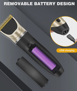 Elektrische Tondeuse: Stil, Wasbaar, Keramisch Mes, USB Oplaadbaar met 4 Opzetkammen