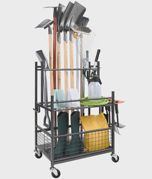 Gereedschap Organizer Tuin & Garage - 16 Sleuven, Haken & Wielen