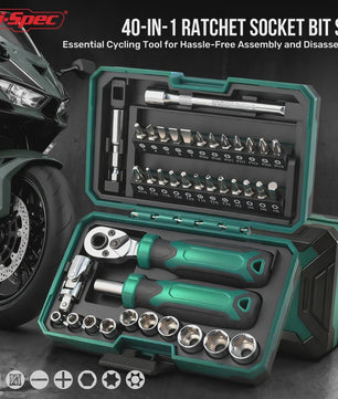 Hi-Spec 40-delige Ratel Socket Bit Set - 1/4" Drive Quick-Release, Cr-V Staal
