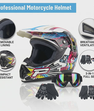 Professionele Off-road Motorcross Helm met DOT Keurmerk - Inclusief Gratis Accessoires