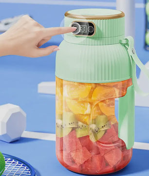 Draagbare USB Blender & Juicer Cup met Digitaal Display - Multifunctioneel & Ideaal voor Reizen