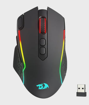 Redragon M810 MAX Gaming Muis: 3-Mode Draadloos, 12000 DPI, RGB, 8 Macro Knoppen