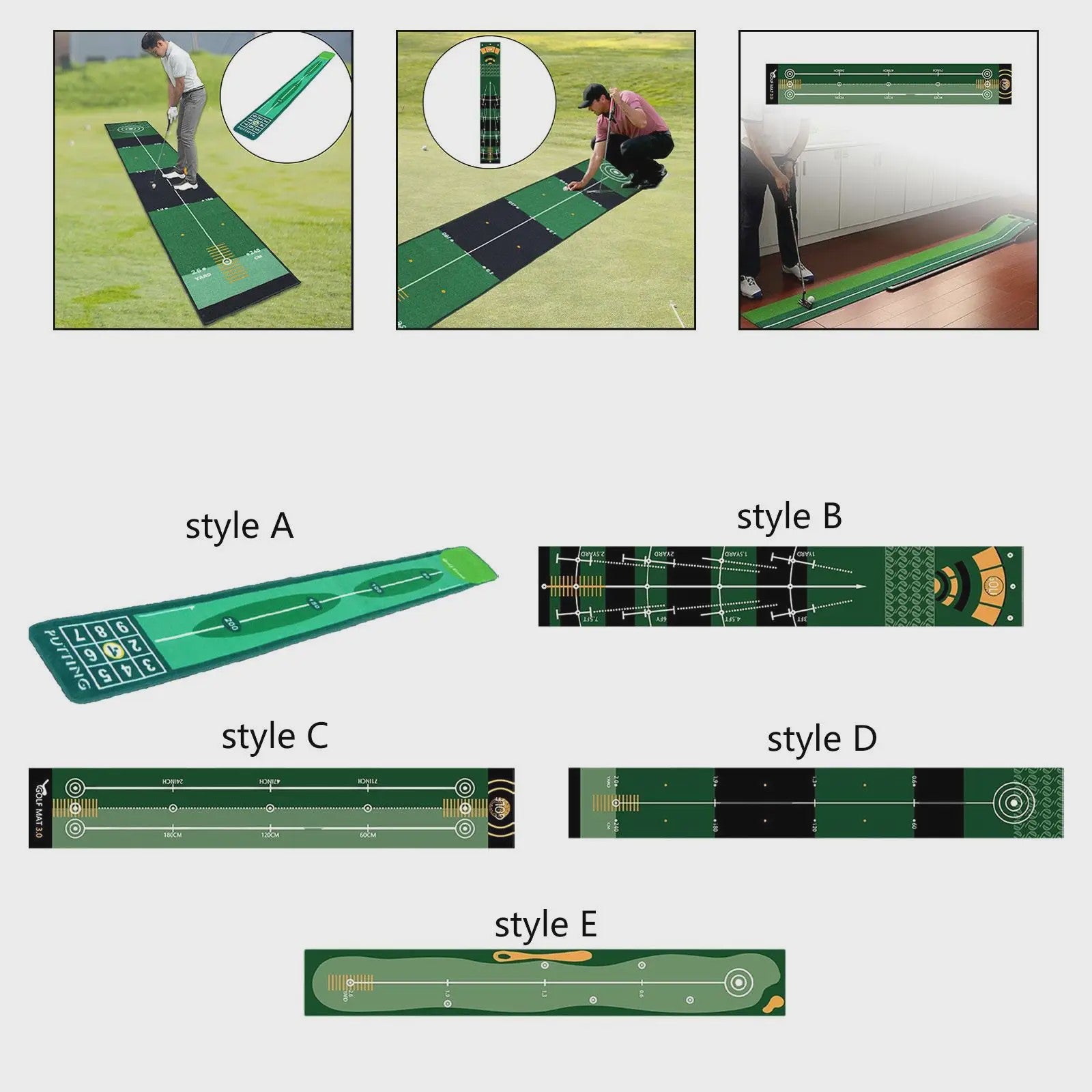 Golf Putting Mat - Oefenmat voor Binnen en Buiten - Golf Putting Trainer
