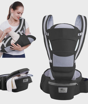 Ergonomische Baby Draagzak - Heupzitje, Rugdrager & Wikkeldoek voor Baby's