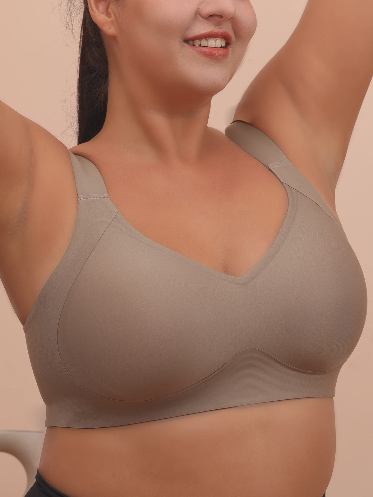 Big breasted sleeping bra for women 6XL without steel rims gathered without scars plus size vest yoga exercise anti sagging bra