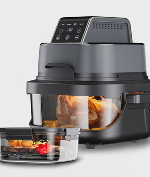 GTPLAYER Airfryer 4L met Glazen Venster - Multifunctioneel en Compact